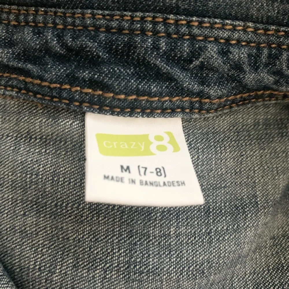 Crazy 8 | Long Sleeve Button Down Shirt Top Denim Blue Chambray M - Picture 10 of 10